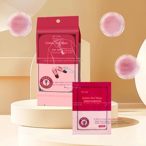 Enhanced <b>White</b> Clothes Wipes Spot Quick Stain Removal Wet Wipes <b>Small</b> <b>Bag</b> Portable Thickened Cleansing Wipes - Product Image 2
