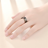 Bague vintage en acier au titane martelé de 8mm, or, argent, noir, motif ruche, anneaux en nid d'abeille pour hommes, bijoux rétro