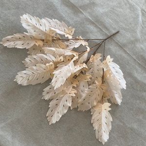 Feuilles artificielles d'Eupatorium Fortunei Suzume II, branche de fleur en soie de 30 cm à 100 cm pour la décoration du salon et de la table à manger - Product Image 3