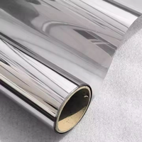 Film de protection pour vitres de voiture, teinté bleu et argenté, réfléchissant, pour la sécurité et la confidentialité, avec protection UV/infrarouge, en matériau PET
