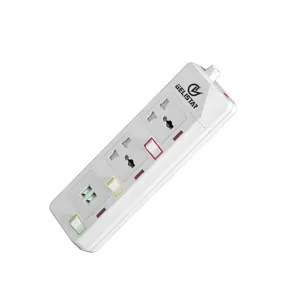 Wholesale surge protector 19-Universal standard 3 way Power Strip Surge Protector with 2 USB charging port electric extension socket Plug Socket