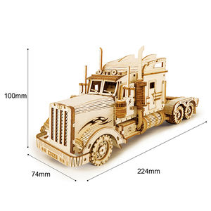 CPC certifié Robotime Rokr US entrepôt bricolage Kits d'assemblage MC502 camion lourd découpé au Laser jouet 3D en bois Puzze - Product Image 3