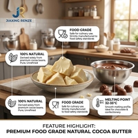 Blocs de beurre de cacao naturel de qualité alimentaire pour la pâtisserie au chocolat, les desserts et la confiserie