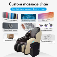 Fauteuil de massage commercial de luxe à commande par pièces ou billets, zéro gravité, 3D 4D, avec airbags intégraux et paiement par carte de crédit