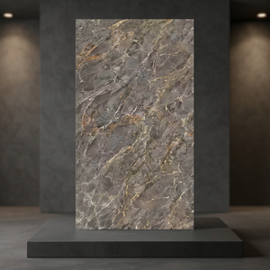 Perlato Nero Luxury Full Body Glossy Polished Porcelain Tiles 600x1200mm Marble Look Floor Wall - Product Image 4