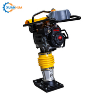 Pilonneuse vibrante électrique 80 kg HCR80 avec couvercle, composants principaux, moteur 5,5 CV, 380 V/220 V, pilonneuse manuelle, machine à compactage par vibration