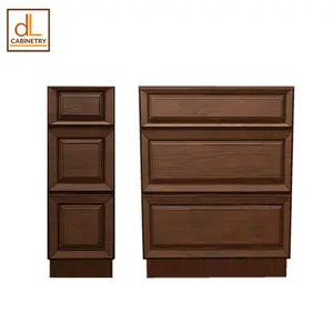 EUA Jacksonville Armários Armazéns Porta a Porta Entrega Todos Solid Birch Madeira Porta Cozinha Base Armários Com Dovetail Gaveta