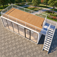 Cabine Conteneur Préfabriquée Commerciale Résistante aux Intempéries et Respirante, Maison Modulaire Mobile Écologique, Villa Moderne, Bureau à Domicile, Bâtiment de Bureau