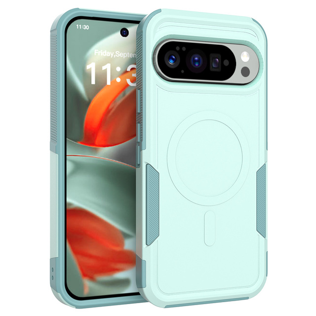 Google Pixel 9 Pro XL 8 7 Cases Shockproof Armor Anti-Fingerprint Magnetic Frosted Semi-transparent Holder Magnetic Ring Holder