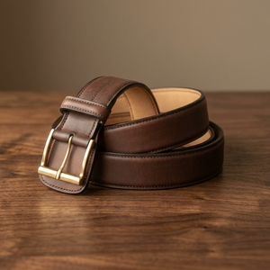 Ceintures pour hommes de haute qualité en cuir de vache véritable, avec boucle carrée en acier, gravure de logo personnalisée, ceintures formelles de luxe, imperméables et écologiques - Product Image 1