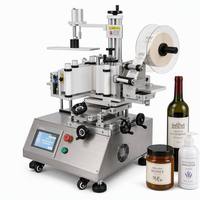Machine d'étiquetage multifonctionnelle semi-automatique électrique T-502 à moteur PLC, haute vitesse 14 étiquettes/min, pour autocollants et étiquettes carrées en plastique