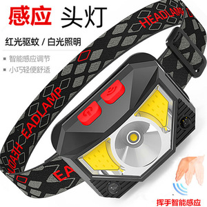 ไฟหน้าแบบ LED แบบชาร์จไฟได้ กันน้ำ ปรับความสว่างได้ สำหรับตกปลา ใช้กลางแจ้ง พกพาสะดวก น้ำหนักเบา ปรับแสงได้ - Product Image 2