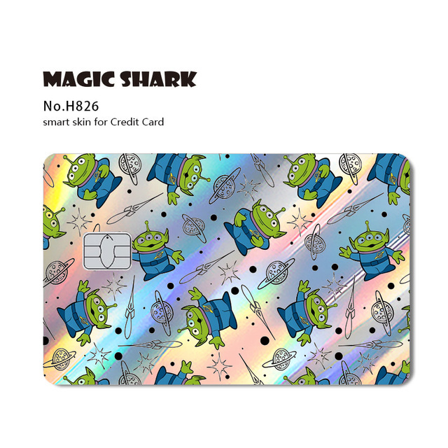 Waterproof Clear Printing Mixed Cute Cartoon Designs Custom Glossy Holographic Credit Card Skins/Stickers