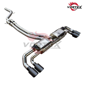 Système d'échappement Catback à soupape en acier inoxydable poli miroir Vortex 1,5 mm pour Porsche Cayenne 2.0T/3.0T 2019-2025 24 mois - Product Image 2