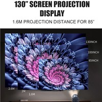 Hy300Proktv projecteur intelligent Portable Android 11 720P résolution LED/LCD lampe 3D caractéristiques prise américaine batterie commerce extérieur en gros