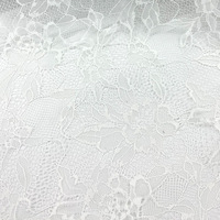 Tissu en dentelle de gaze fine 100 % polyester écologique à motif floral réaliste de marque HG pour robe de mariée, maille inférieure entièrement mate
