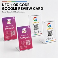 Support de table NFC en PVC | Support de table NFC personnalisé en PVC pour avis Google et avis sur les réseaux sociaux Google