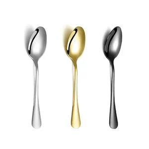 304 Stainless Steel Dessert Tea Spoons Silver Black Small Espresso Coffee Spoon Gold