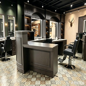 Muebles de Salón LUX CUSTOM, Estación de Barbería con Espejo, Caja Multiusos para Herramientas de Peinado, Secador de Pelo, Equipo de Salón de Belleza - Product Image 3