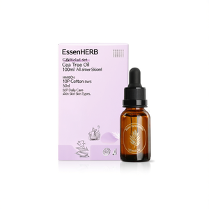 EssenHERB T-Zone Skin Care Set Tea <b>Tree</b> Oil 100ml Cream 10ml Cotton Swab 50P Daily Care All Skin Types - Product Image 2