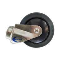125mm 4.92 "diamètre TPU aéroport bagages chariot roulette avec support