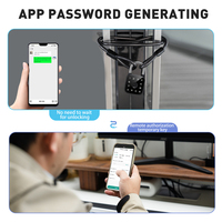 Cadenas intelligent IP65 étanche BLE Tuya APP Cloud pour casier de gym, sans clé, à empreinte digitale, rechargeable par USB-C, pour bagages