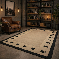 Tapis antidérapant en polyester GHT Light Luxury, résistant à l'usure, adapté aux animaux domestiques, tapis pleine surface pour salon et chambre à coucher, imprimé