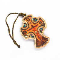 Orthodoxe Mur En Bois Croix Jésus Bois Christ Église Cadeau Religieux Catholique Noël Pâques Poche Christ