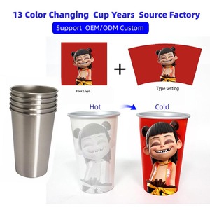 Temperatura magica del produttore della tazza di alluminio cambiante di colore 500ml tazza di birra creativa bevande fredde tazze arcobaleno - Product Image 3