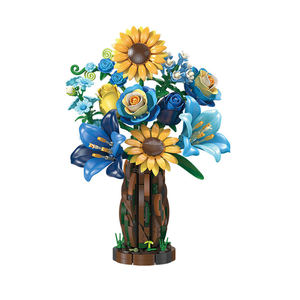 Juego de Bloques de Construcción de Jarrón de Ciprés en Tono Azul, 799 Piezas, Decoración para el Hogar, Desarrollo de Habilidades Motoras Finas, Regalo STEM para Niños y Adultos - Product Image 1
