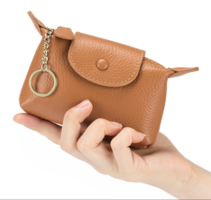 Portefeuille Mini Classique en Cuir Véritable Noir pour Femmes Petite Pochette à Fermeture Éclair Porte-Monnaie à la Mode Étanche Rangement d'Argent - Product Image 3