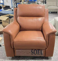 Fauteuil inclinable électrique intelligent multifonctionnel en cuir pour salon moderne, chaise de loisirs de luxe, fauteuil inclinable en cuir