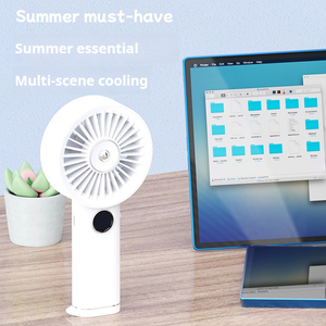 Ventilateur portable multifonction miniature à 5 vitesses, batterie rechargeable, support de base pour utilisation en voiture, accessoire de bureau pour les étudiants - Product Image 5