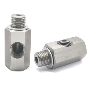 Stainless Steel M14X1.5 To 1/4NPT <b>Adapter</b> Connector For Car Turbocharger Supply Pipe Hydraulic Fitting - Product Image 3