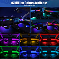 Kit d'éclairage d'ambiance pour voiture, 18 en 1, éclairage LED intérieur pour voiture, bande lumineuse LED Symphony, RGB, contrôle sans fil par application