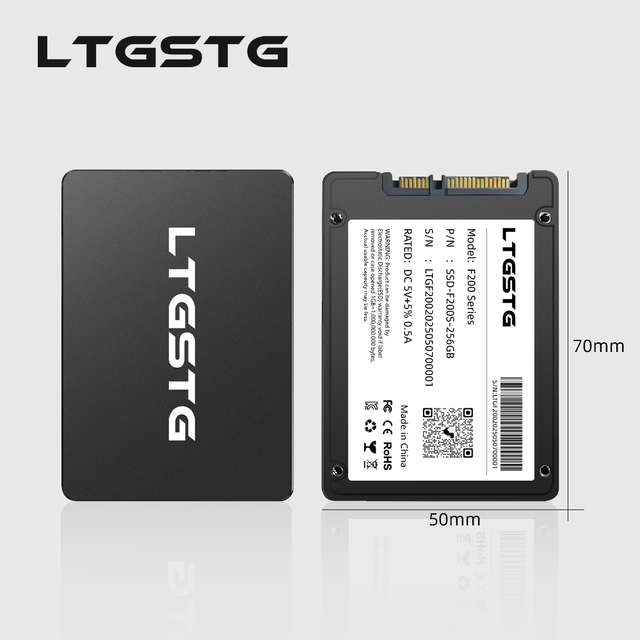 LTGSTG F200 High Speed Internal SATA III 6Gbps SSD 2TB+ Capacity New Package Included for Desktop PC