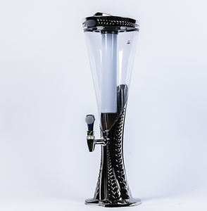 Bar Contenedor de cerveza Dispensador Acero inoxidable Doble grifo Desmontable Tubo de hielo transparente 3L Torre de cerveza - Product Image 2