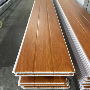 Paneles de Techo Ecológicos, Impermeables, Resistentes al Fuego, Decorativos, de PVC <span class=keywords><strong>para</strong></span> Interiores, con Aspecto de Madera - Product Image 1