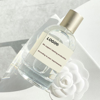 Emballage cosmétique personnalisé avec logo, flacon de parfum de luxe en verre givré avec pompe pulvérisatrice, vide, 30 ml, 50 ml, 100 ml avec boîte