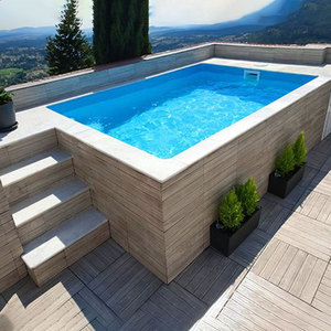 Nhỏ gọn mùa hè hồ bơi kích thước nhỏ 2m 3m 4m gia đình bơi Spa hồ bơi bể sục piscina ngoài trời sợi thủy tinh ống nóng Plunge hồ bơi - Product Image 4