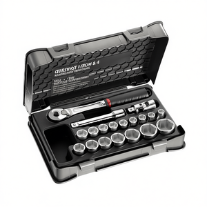 Jeu de clés à douille de 606 1/2 pouces avec cliquet et embouts pour réparation automobile - Product Image 2