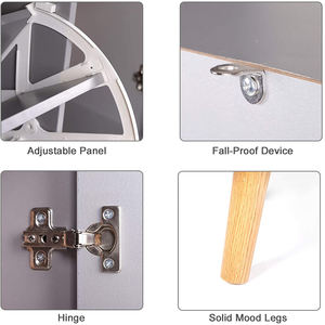 Estante de exhibición de madera resistente al agua para zapatos, <span class=keywords><strong>armario</strong></span> con puertas de 2 niveles, grande y moderno - Product Image 5