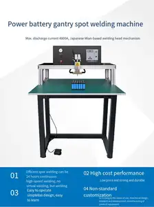 High-Power Desktop Handmatige Cilindrische Batterij Puntlassen Machine Pneumatische Ac Plus Lithium Batterij Tab Spot Lasser