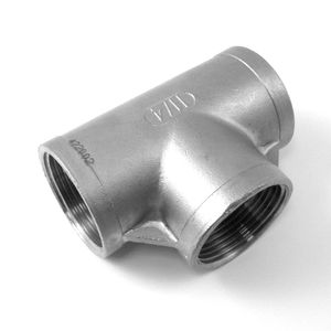 AISI 316ข้อต่อตัวทีสแตนเลสตัวเมียแรงดันสูง3/8 "npt/bspt สำหรับเคมีแก๊สสำหรับการเชื่อมต่อท่อ-6430003 SKU - Product Image 2