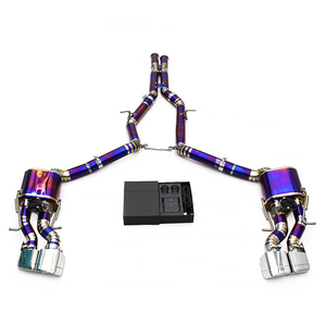 Sistema de <span class=keywords><strong>Escape</strong></span> Catback de Titanio OBM para Mercedes-Benz CLS63 <span class=keywords><strong>AMG</strong></span> W218 5.5T 2013-2017, Válvula de <span class=keywords><strong>Escape</strong></span> con Control de Silenciador - Product Image 1
