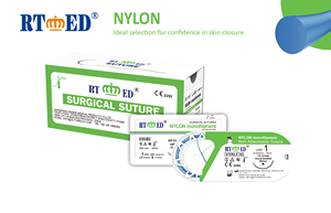 Benang Bedah Non-absorbable <span class=keywords><strong>Nylon</strong></span> Biru dengan Jarum Baja Tahan Karat 420 - Product Image 5