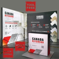 Stand d'exposition modulaire réutilisable 10x10 sans outil, en aluminium, avec éclairage arrière, portable pour salon professionnel