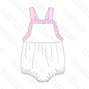 monogramm mädchen kleidung seersucker kundenspezifisch gestreift baby bubble romper bab säugling bubble romper - Product Image 4