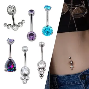 New titanium piercing ring women statement body piercing jewelry belly button rings