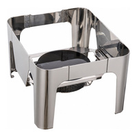 Plat à chafing rond en acier inoxydable professionnel avec couvercle en verre pour buffet d'hôtel et restauration